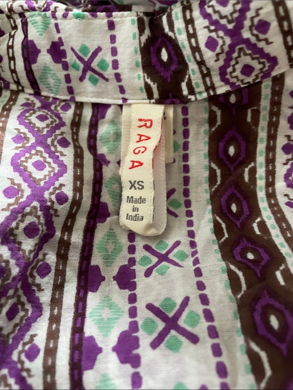 RAGA Purple Multi-Pattern Button Down Shirt - Picture 3 of 5